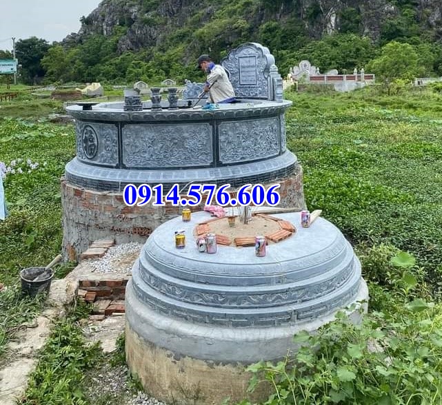 05 mộ đá tròn bán lại châu, lăng mộ tổ hình lục lăng tháp bát giác