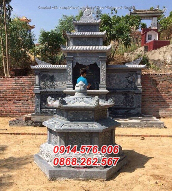 05 mộ đá tròn bán lại châu, lăng mộ tổ hình lục lăng tháp bát giác