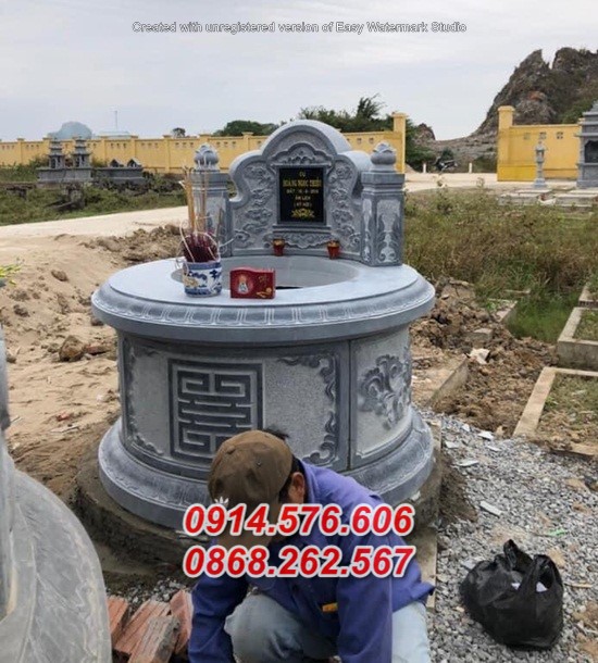 30 mẫu mộ đá tròn bán cao bằng, lăng mộ tổ hình bát giác lục lăng