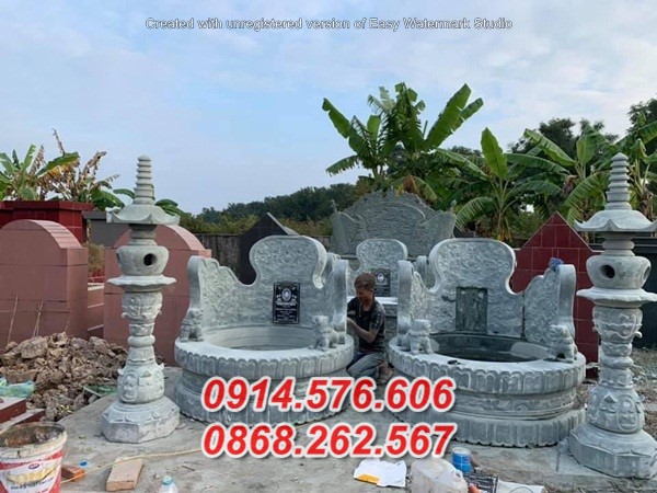30 mẫu mộ đá tròn bán cao bằng, lăng mộ tổ hình bát giác lục lăng