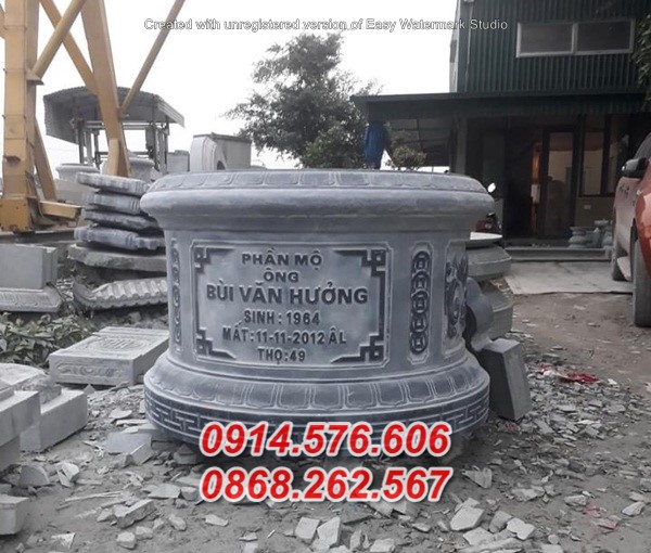 30 mẫu mộ đá tròn bán cao bằng, lăng mộ tổ hình bát giác lục lăng
