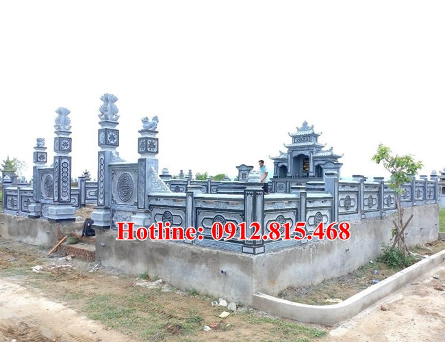 Khu lăng mộ đá đẹp bán tại Hà Nam - Xây khuôn viên lăng mộ gia đình