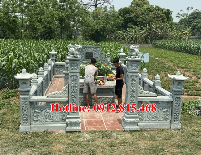 Khu lăng mộ đá đẹp bán tại Hà Nam - Xây khuôn viên lăng mộ gia đình