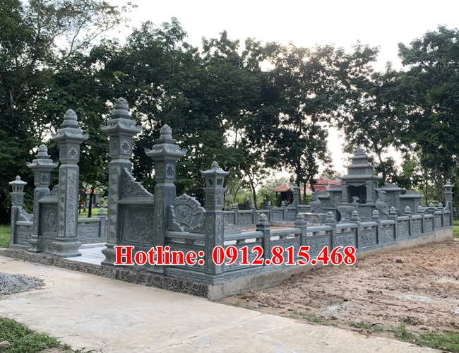 Khu lăng mộ đá đẹp bán tại Hà Nam - Xây khuôn viên lăng mộ gia đình