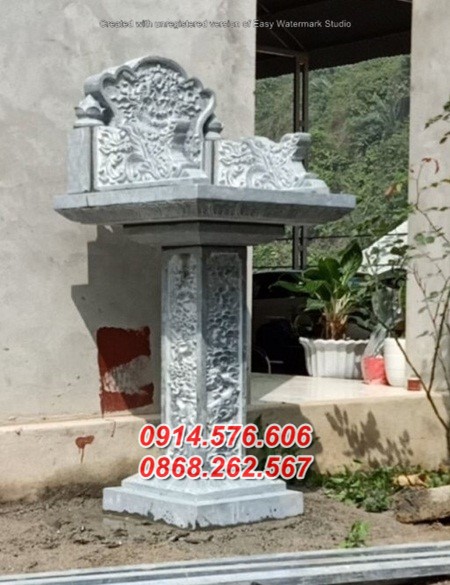 mẫu bàn thờ thiên bằng đá bán nghệ an, cây hương am miếu