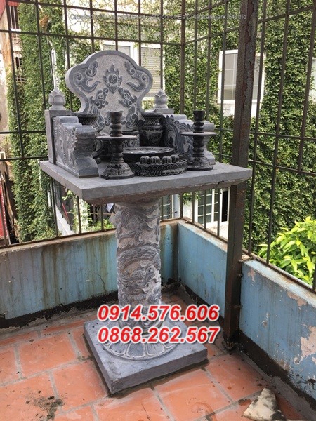 mẫu bàn thờ thiên bằng đá bán nghệ an, cây hương am miếu