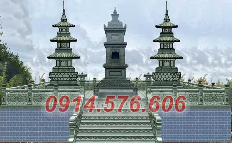 31 mẫu mộ đá đẹp bán hà tĩnh ông bà bố mẹ gia đình hai mái che