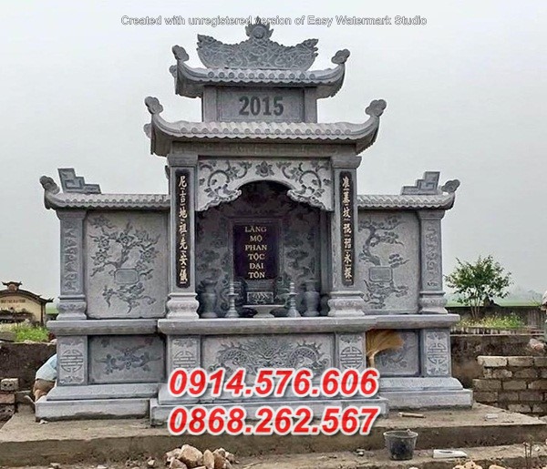 955 mẫu mộ đá ông bà bố mẹ ba má gia đình bán bình phước có mái che