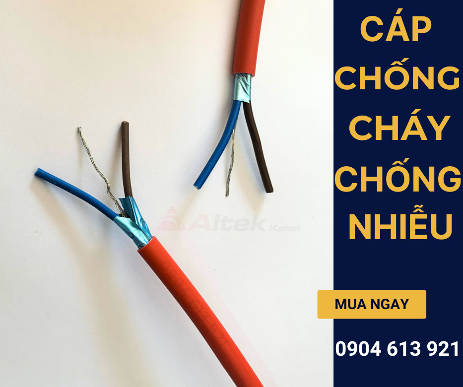 Phân  phối cáp chống cháy chống nhiễu Altek Kabel 2x1.0mm/ 2x1.5mm