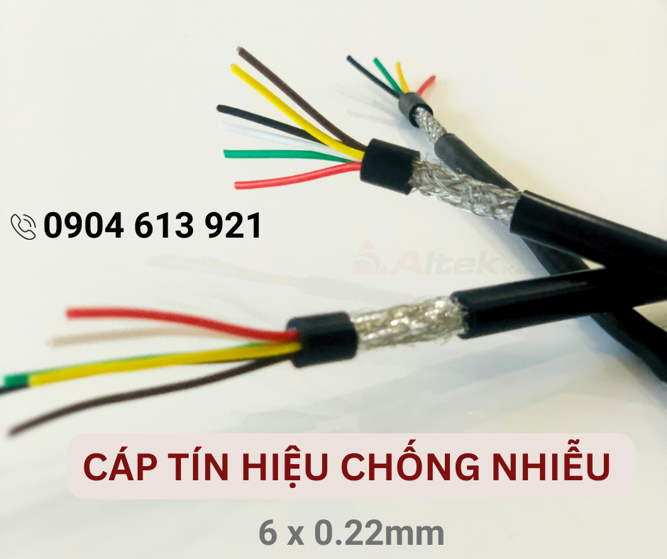 Phân phối cáp tín hiệu chống nhiễu 4x0.22mm / 6x0.22mm