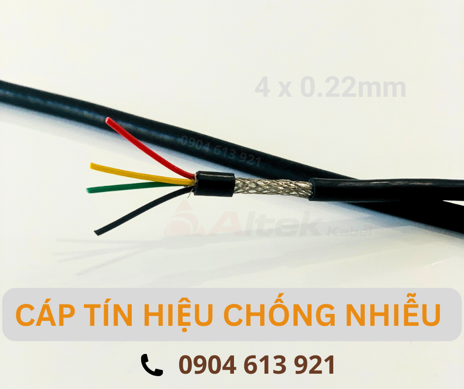 Phân phối cáp tín hiệu chống nhiễu 4x0.22mm / 6x0.22mm