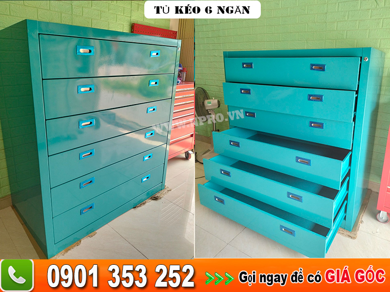 Tủ kéo đựng đồ nghề loại 4 ngăn, 5 ngăn, 6 ngăn, 7 ngăn