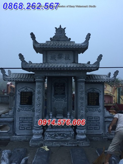 50 mẫu lăng mộ đá đẹp bán bến tre một mái đá xanh tự nhiên
