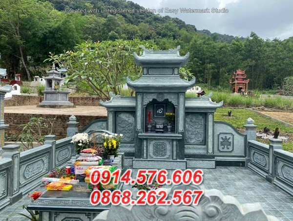 50 mẫu lăng mộ đá đẹp bán bến tre một mái đá xanh tự nhiên