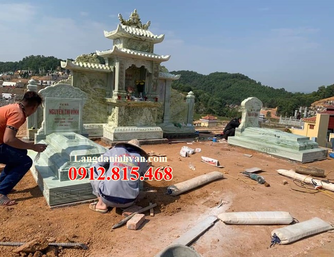 Mẫu mộ tam sơn đá đẹp nhất 2023 chế tác, sản xuất tại Ninh Bình