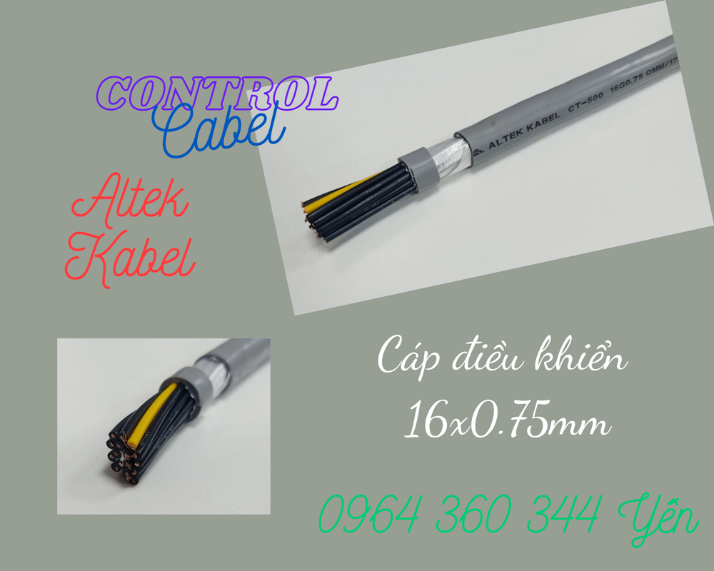 Dây cáp điều khiển, tín hiệu 16x0.75 Altek Kabel