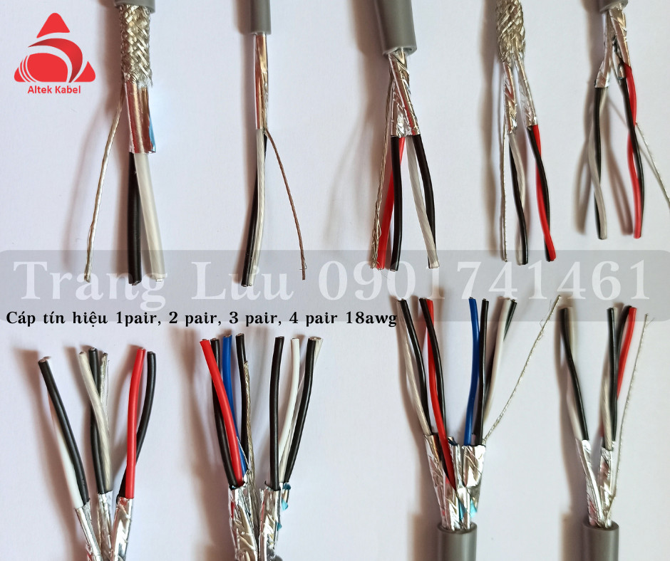 Cáp RS485 1 pair 18awg, 2 pair 18awg sẵn Đà Nẵng, Hà Nội, Hồ Chí Minh