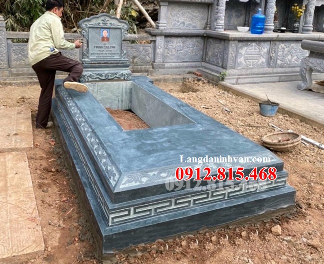 100 Mẫu mộ tam sơn đá xanh rêu đẹp - Xây mộ đá tam sơn đơn giản đẹp