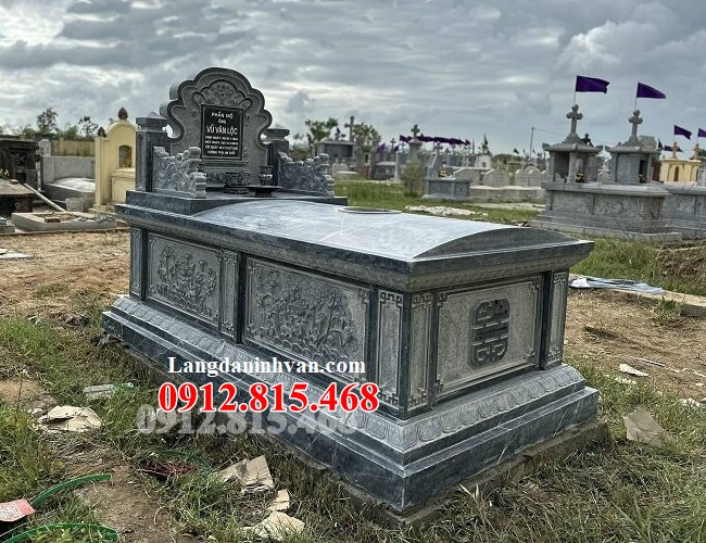100 Mẫu mộ tam sơn đá xanh rêu đẹp - Xây mộ đá tam sơn đơn giản đẹp