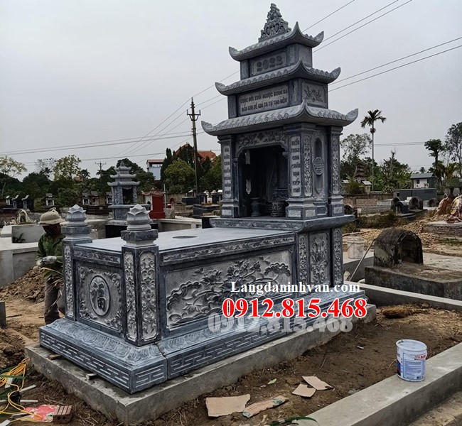 924 Mẫu mộ đá ba mái đẹp bán tại Quảng Nam - Mộ đá đẹp Quảng Nam