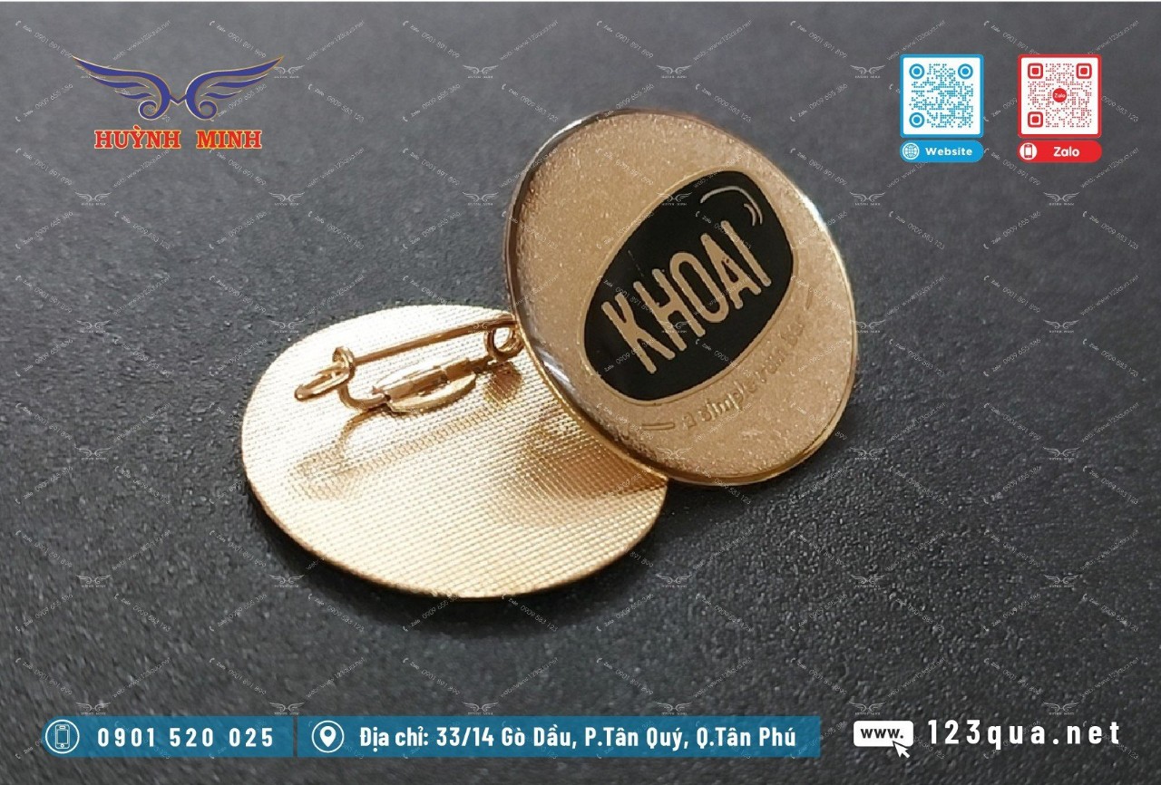 Xưởng sản xuất huy hiệu kim loại, pin cài áo, logo công ty