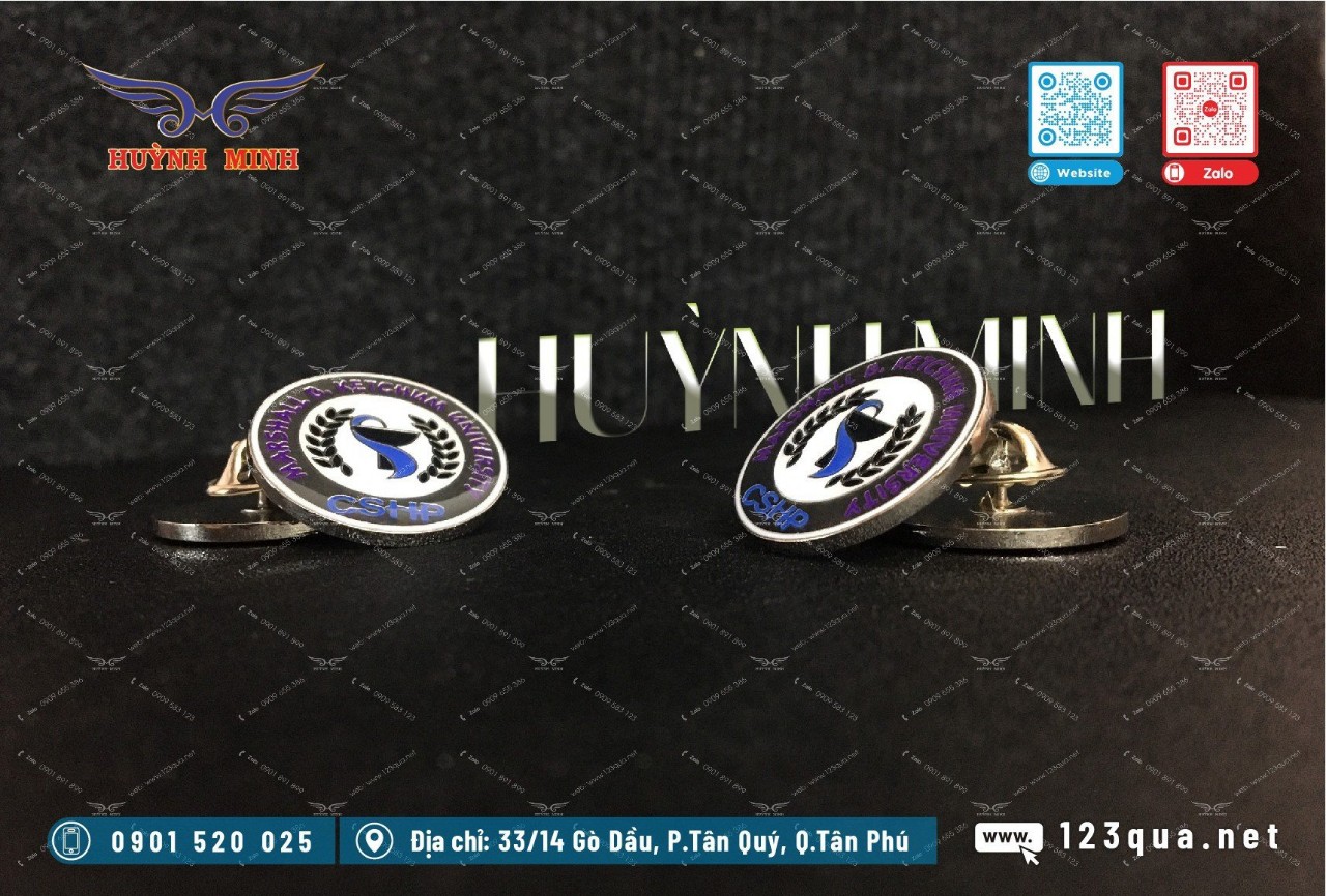 Xưởng sản xuất huy hiệu kim loại, pin cài áo, logo công ty