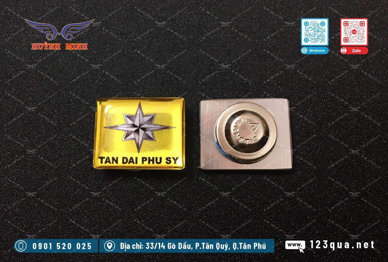 Xưởng sản xuất huy hiệu kim loại, pin cài áo, logo công ty
