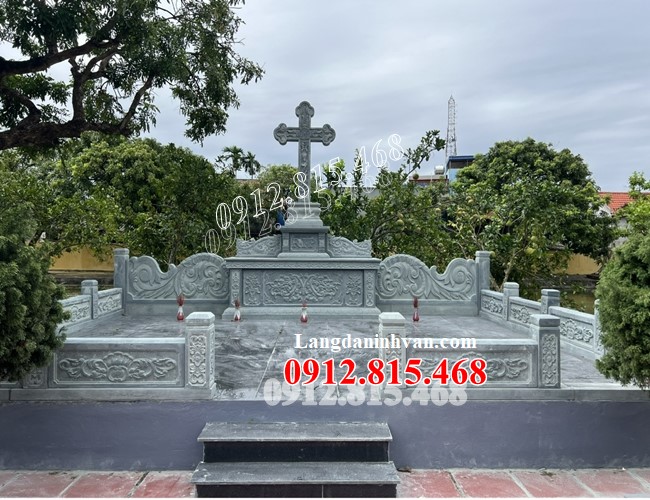Quảng Nam bán mẫu mộ đá công giáo đẹp 925 - Mộ đạo Quảng Nam đẹp