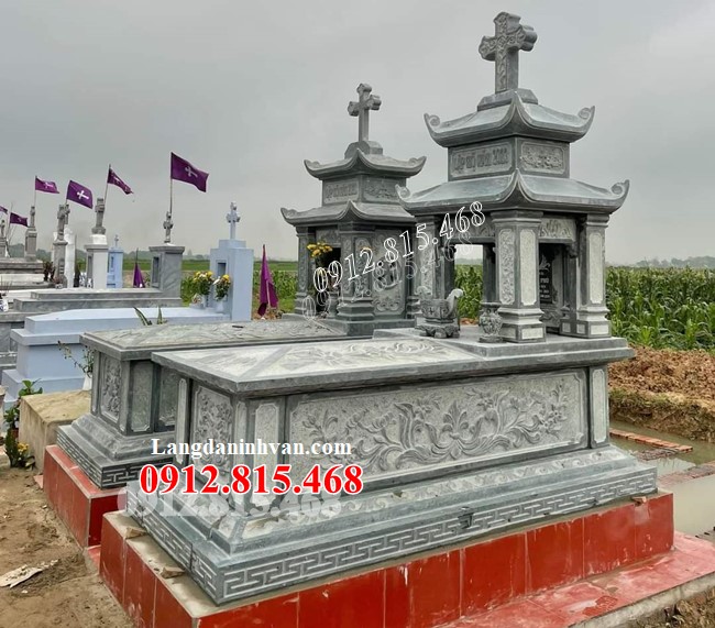 Quảng Nam bán mẫu mộ đá công giáo đẹp 925 - Mộ đạo Quảng Nam đẹp