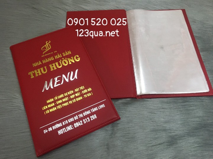 Cơ sở sản xuất bìa menu, sổ da quà tặng theo yêu cầu
