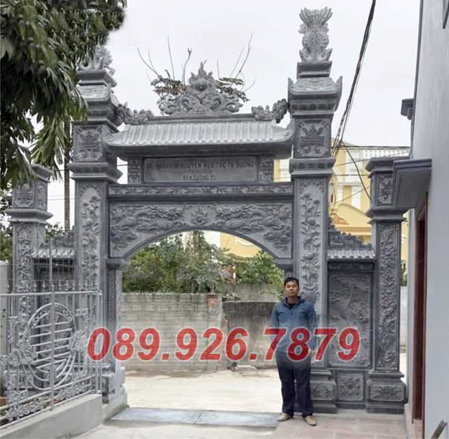 Cổng lăng mộ đá - Mẫu cổng khu nghĩa trang đẹp bằng đá bán Tây Ninh