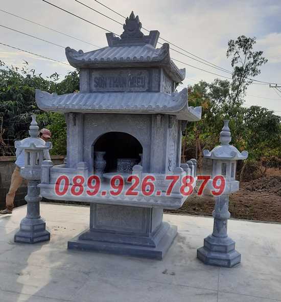 Miếu thờ đá - Mẫu miếu thờ tro cốt ngoài trời 2 mái bán Bình Định