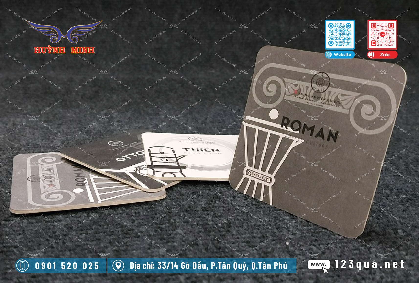 Cơ sở sản xuất dế lót ly cao su, lót ly vải nỉ, lót ly giấy