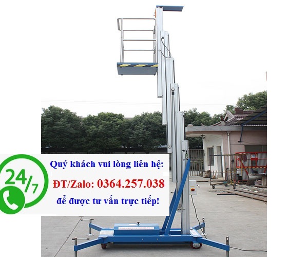 Thang nâng trục rút 125kg, nâng cao 12m hàng có sẵn