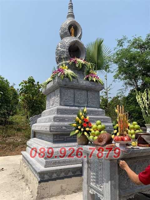 Mậu mộ tháp đá để tro cốt gia đình đẹp bán Bến tre - Tháp mộ đá sư