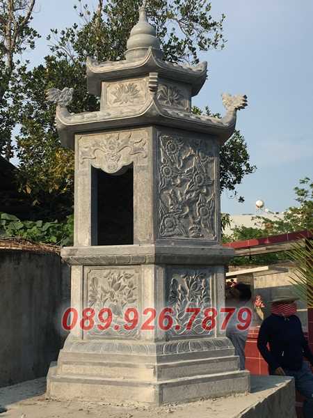 Mẫu mộ tháp đá tro cốt dòng họ đẹp bán Cần Thơ - Tháp mộ đá lục giác