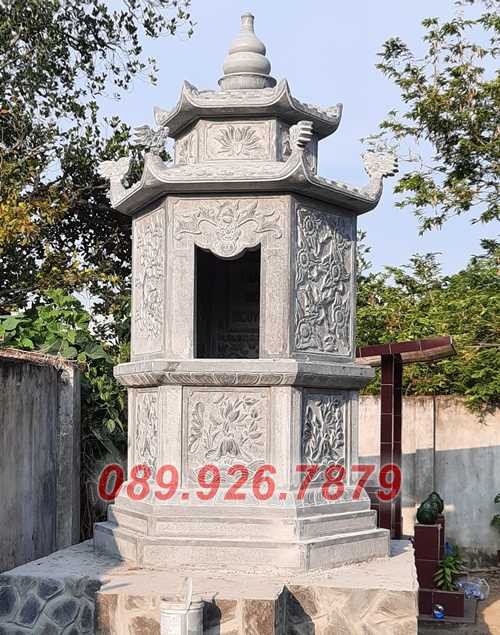 Mẫu mộ tháp đá để tro cốt sư trụ trì - Tháp mộ đá phật giáo đẹp