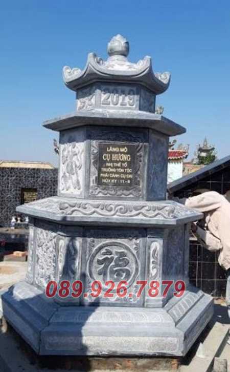 Mẫu mộ tháp đá để tro cốt sư trụ trì - Tháp mộ đá phật giáo đẹp