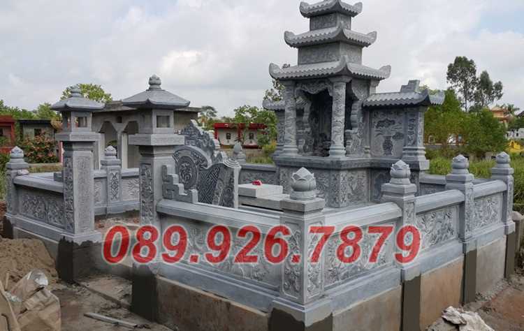 Những mẫu lăng mộ đôi đá xanh rêu ấn độ đẹp bán Hậu Giang