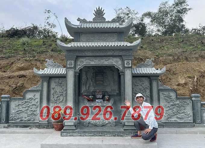 Những mẫu lăng mộ đôi đá xanh rêu ấn độ đẹp bán Hậu Giang