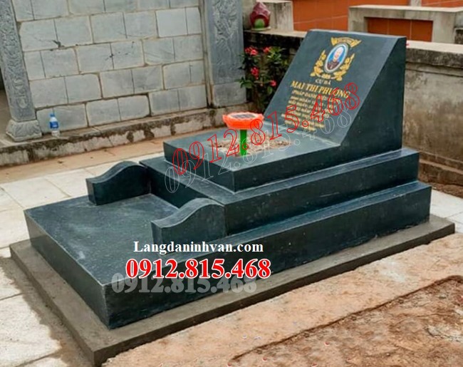 Mẫu mộ đá khối đẹp bán tại Huế 750TTH - Mộ đá tại Huế đẹp