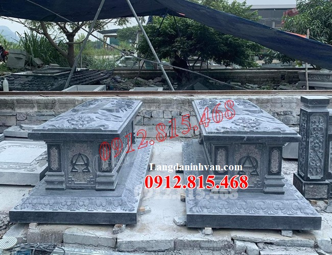 Mẫu mộ đá khối đẹp bán tại Huế 750TTH - Mộ đá tại Huế đẹp