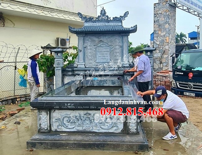 Mẫu  mộ đá khối đẹp bán tại Đà Nẵng 430ĐN - Mộ đá Đà Nẵng đẹp