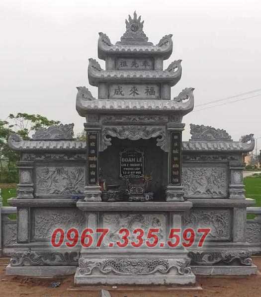 Lăng thờ đá - Mẫu lăng thờ gia đình bằng đá xanh đẹp bán Khánh Hòa
