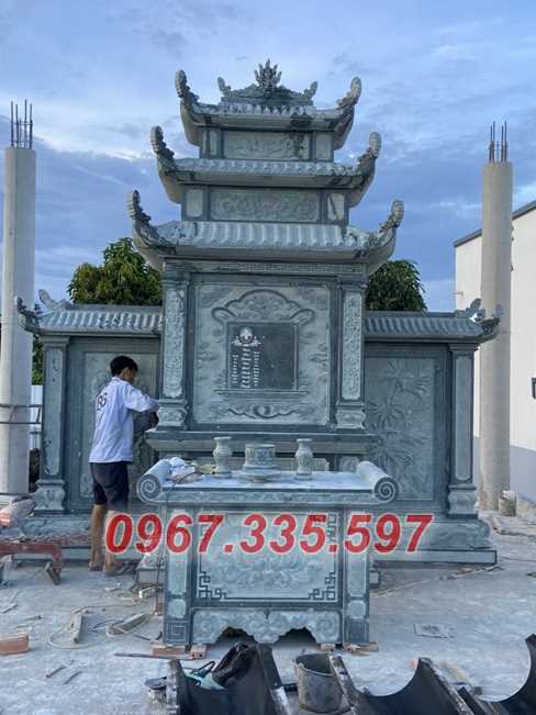Lăng thờ đá -  Mẫu lăng thờ lớn 4 cánh bằng đá đẹp bán Bình Thuận