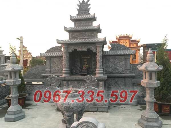 Lăng thờ đá - Mẫu lăng thờ dòng họ bằng đá xanh đẹp bán Đắk Nông