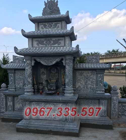 Lăng thờ đá - Mẫu lăng thờ dòng họ bằng đá xanh đẹp bán Đắk Nông