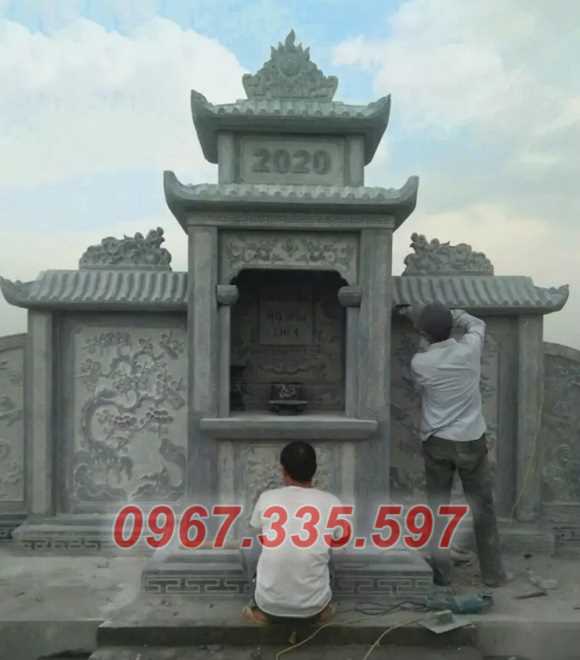 Lăng thờ đá - Mẫu lăng thờ tổ tiên bằng đá trắng tự nhiên đẹp bán Đắk