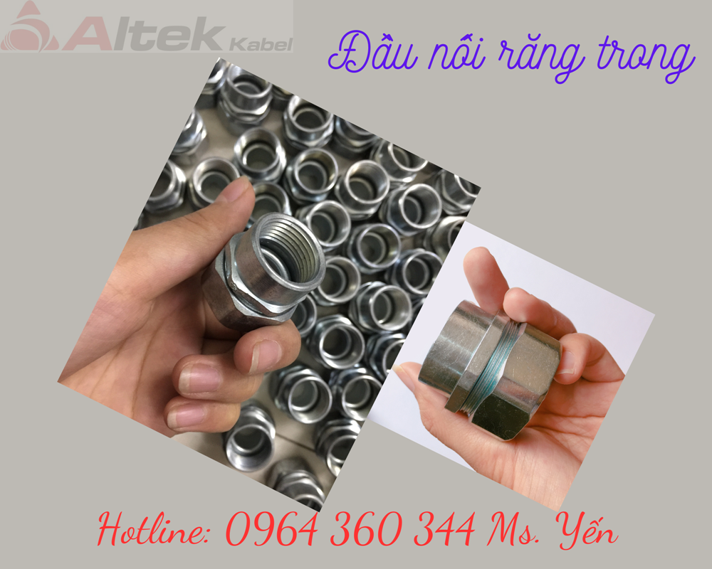 Đầu nối răng trong bắt với ống ruột gà giá rẻ