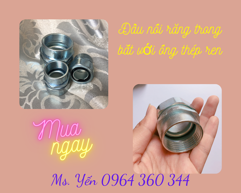 Đầu nối răng trong bắt với ống ruột gà giá rẻ